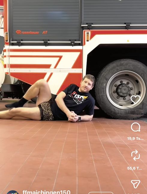 So endet das Video der Maichinger Feuerwehr: Ohne Uniform