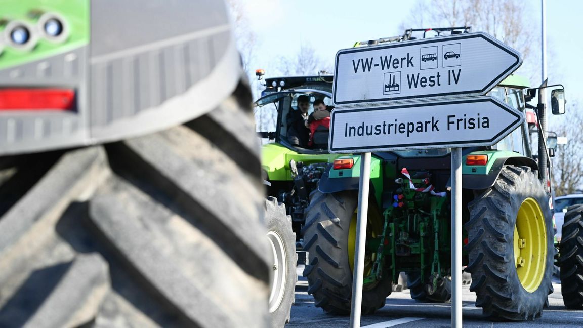 In ganz Deutschland protestierten Landwirte.     Foto: dpa/Lars Penning