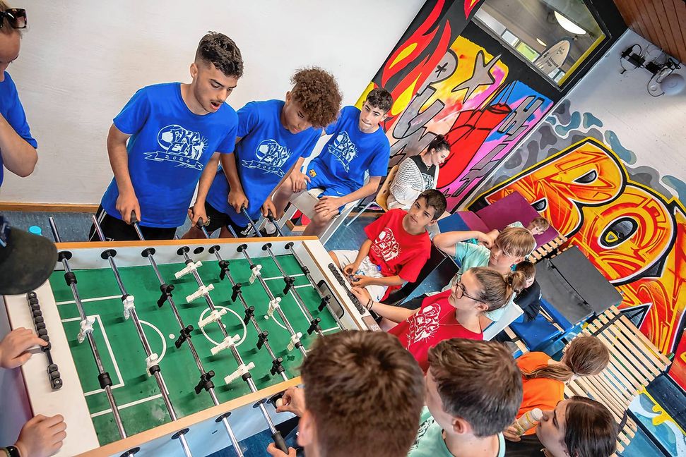 Tischkickern war eine Disziplin bei der Europameisterschaft an der Ehninger Friedrich-Kammerer-Gemeinschaftsschule.