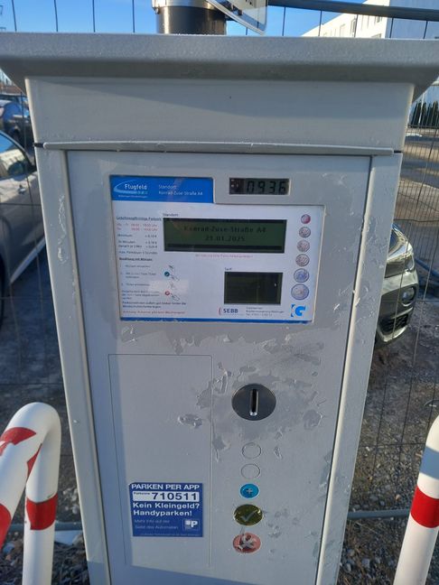 Parkautomat in der Konrad-Zuse-Straße