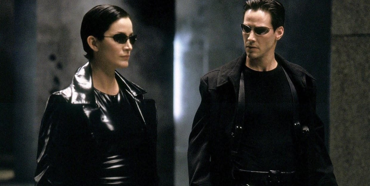 Supercool: Carrie-Anne Moss und Keanu Reeves in „Matrix“.