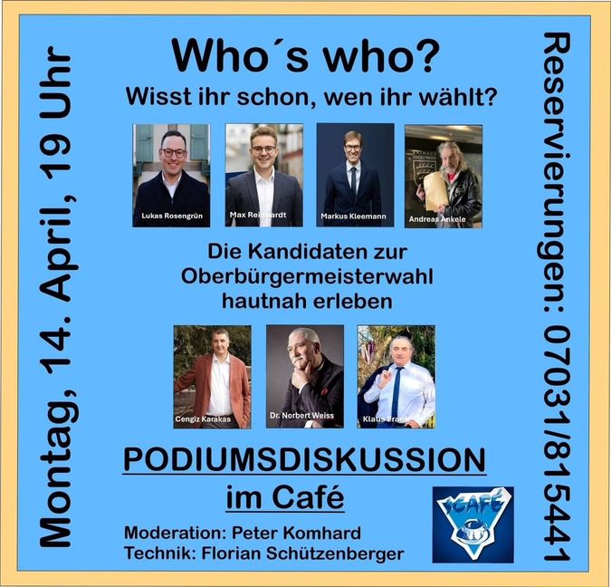 Das Plakat vom "Café"