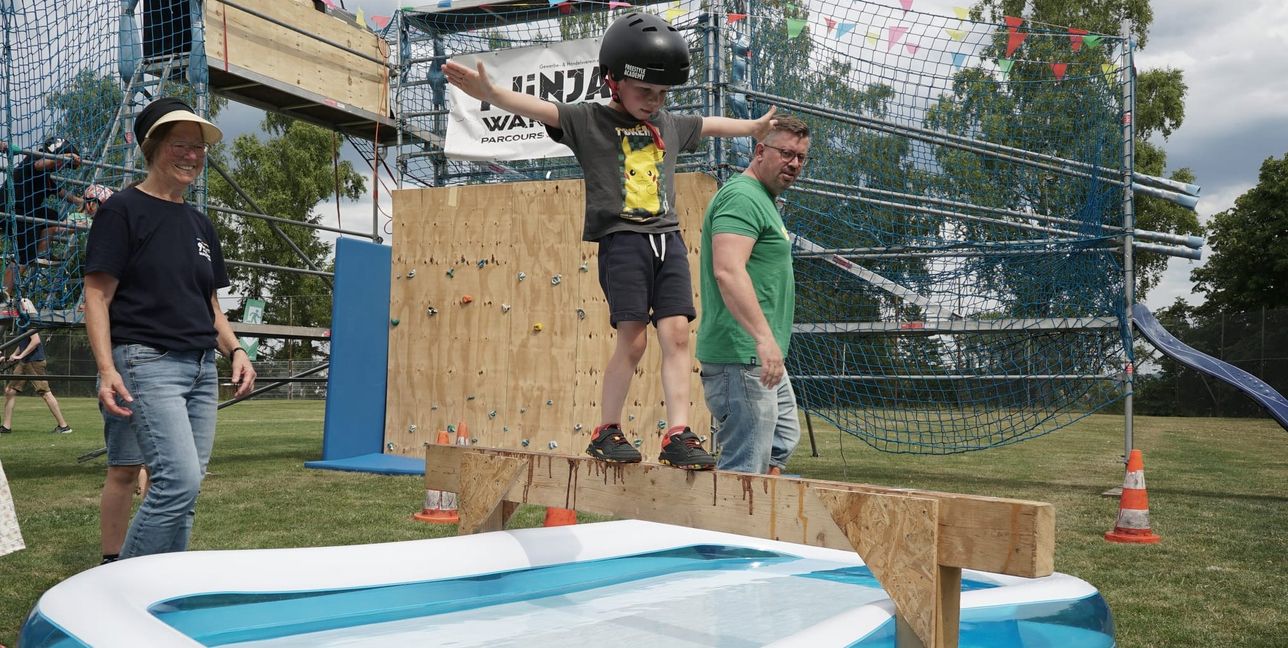 Mut war gefragt beim Ninja Warrior Parcours.