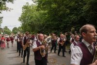 Der historische Festumzug war der Höhepunkt des Maichinger Festwochenendes.