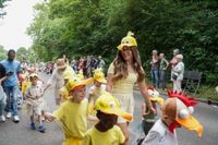 Der historische Festumzug war der Höhepunkt des Maichinger Festwochenendes.