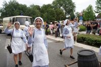 Der historische Festumzug war der Höhepunkt des Maichinger Festwochenendes.