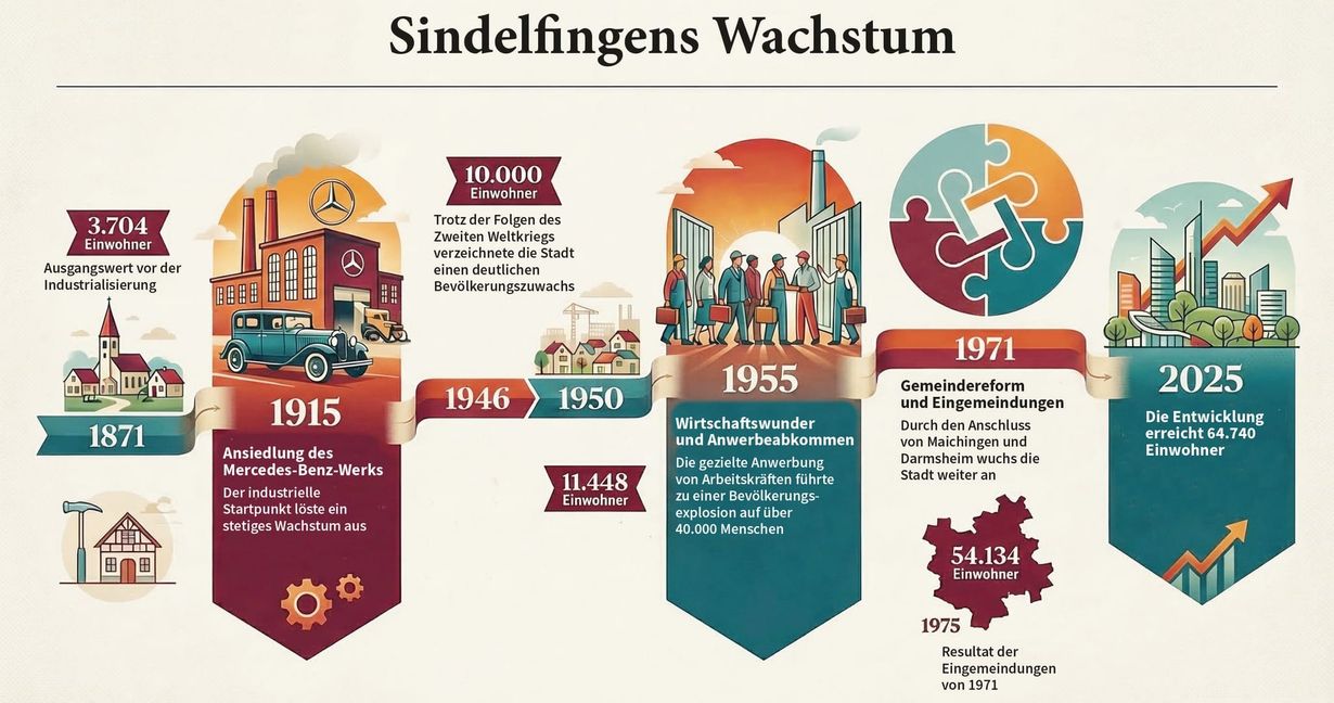 Die Entwicklung Sindelfingens in der SZ/BZ-Montagsgrafik.