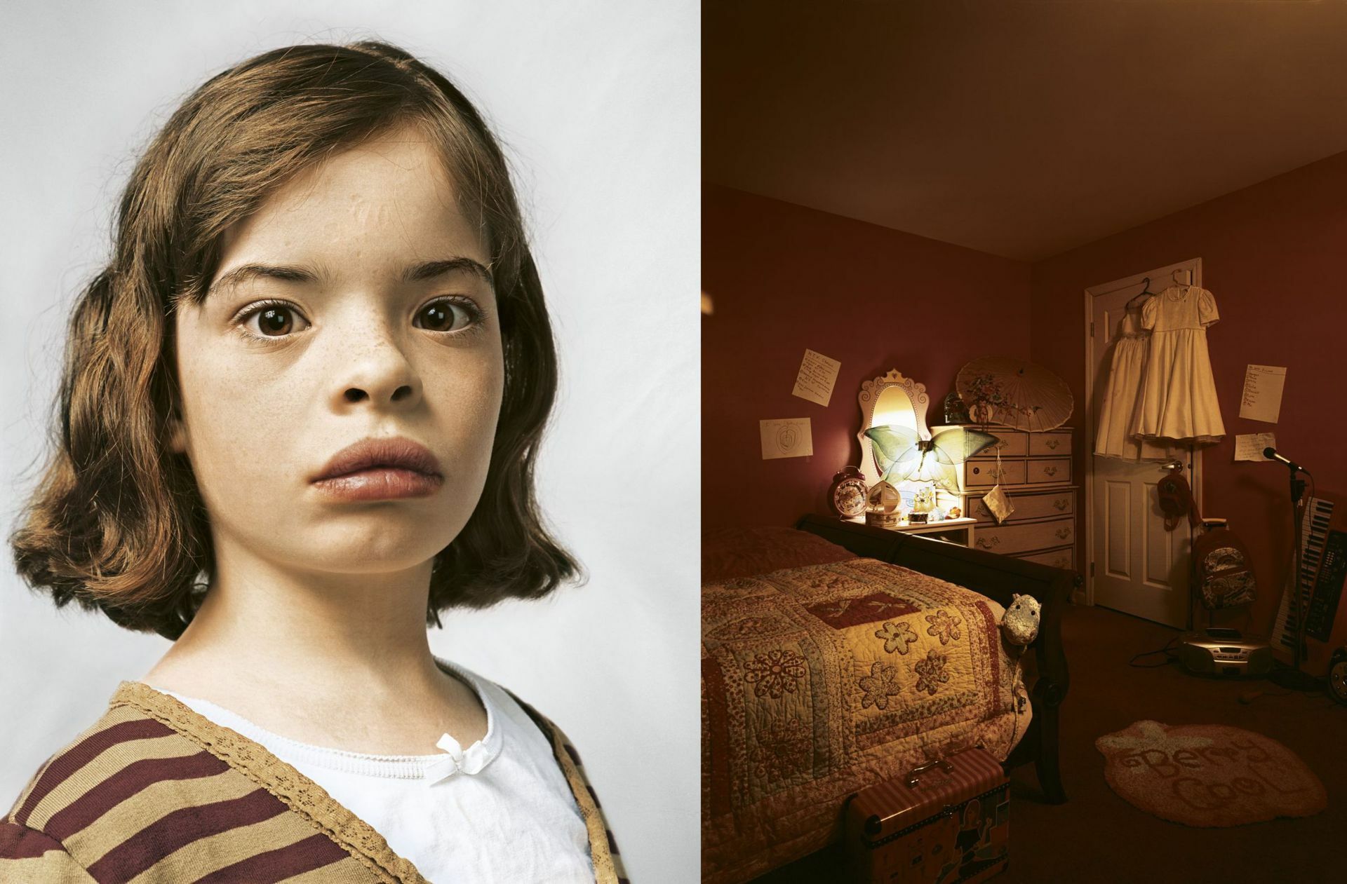 Die 9-jährige Delanie aus den USA liebt es, ihre Kleider exakt auszuwählen.
 Foto: James Mollison