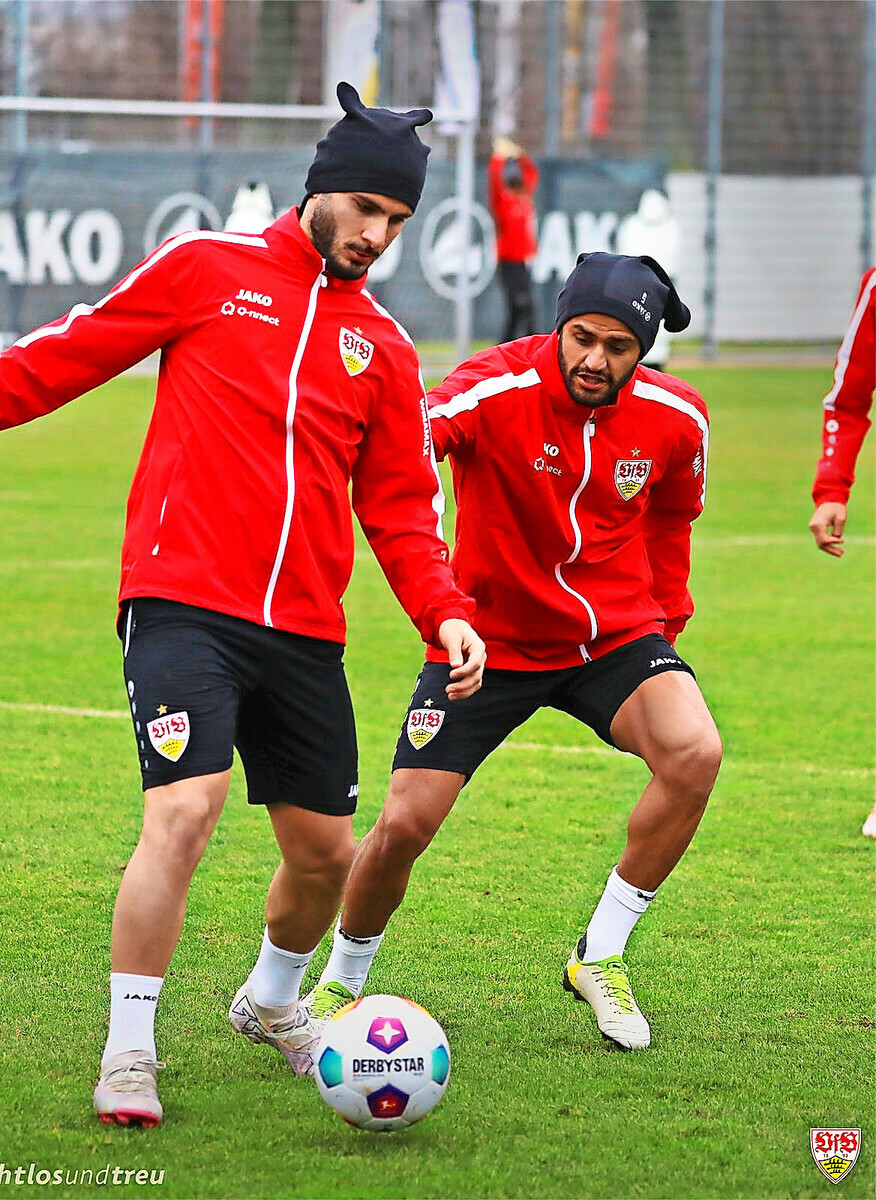 Leihspieler aus Brighton beim VfB: Undav (li.) und Dahoud