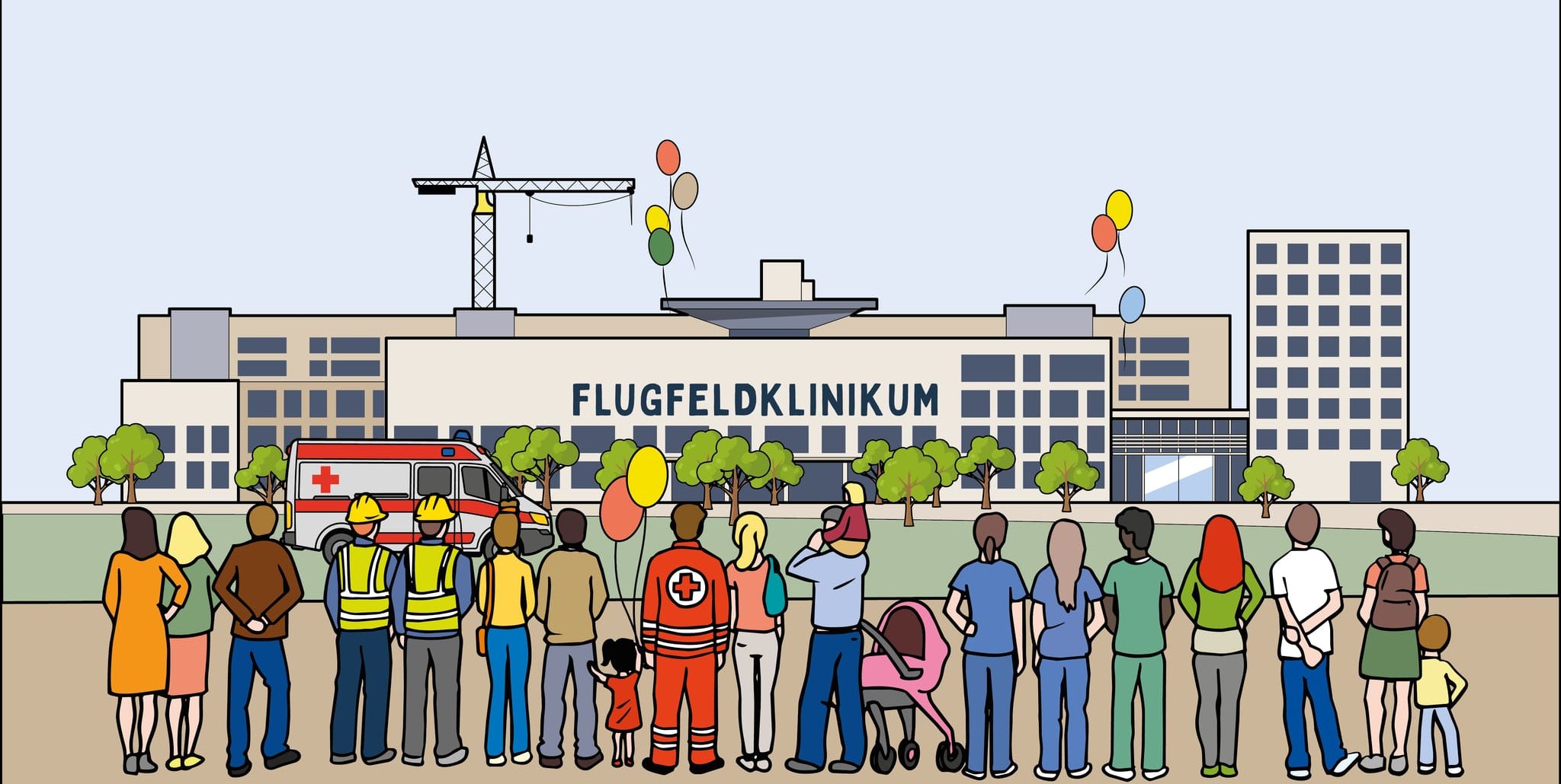 Beim Tag der offenen Baustelle können Besucher am Samstag, 24. Oktober, den Neubau des Flugfeldklinikums erkunden.Bild: z