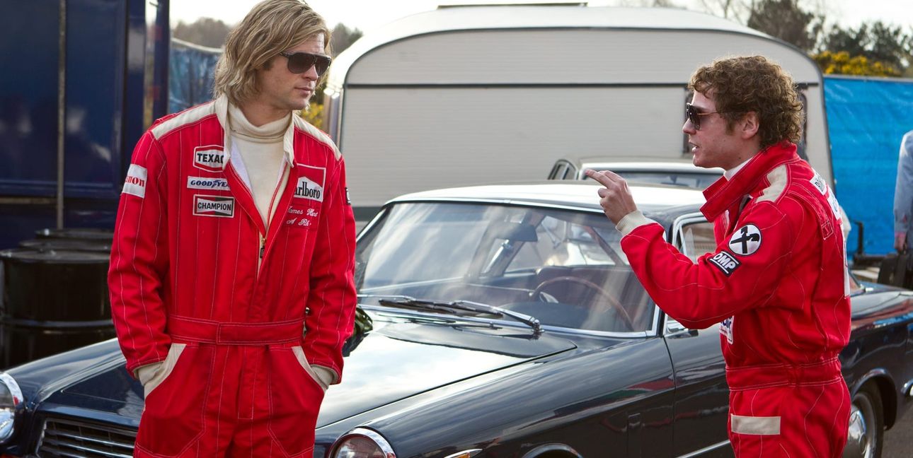 Chris Hemsworth und Daniel Brühl in „Rush - alles für den Sieg“.