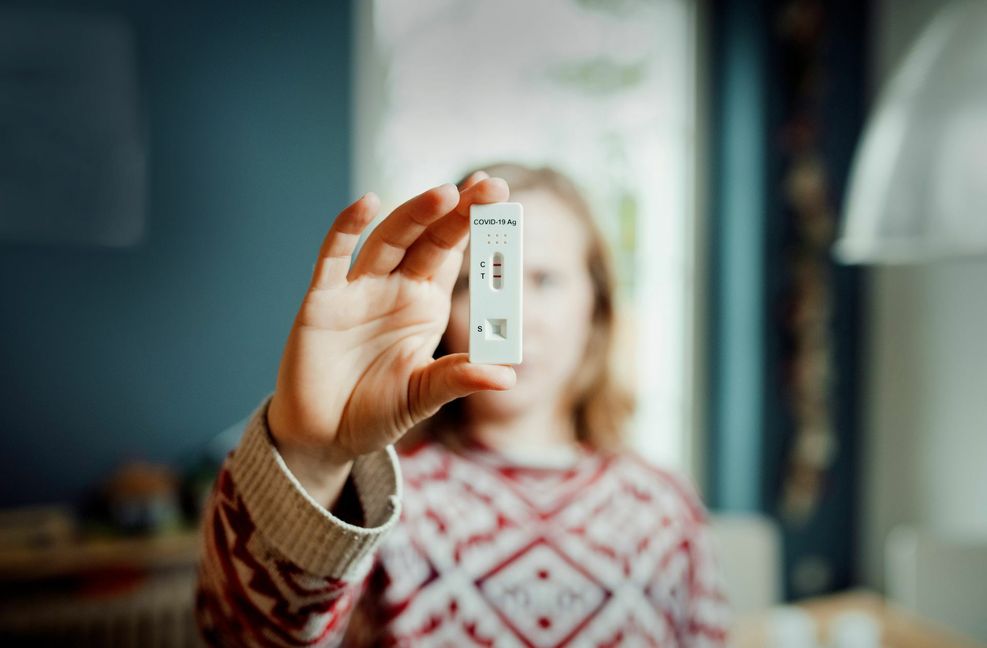 Zwei Striche auf dem Schelltest bedeuten: positiv.