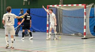 Herren-Finale zwischen Turniersieger SSV Ulm (in weiß) und SC Charlottenburg.