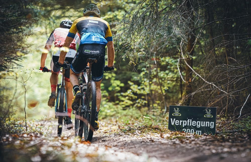 Für die Mountainbiker stehen zwei verschiedene Streckenlängen zur Auswahl. Bild: z