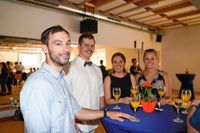 Benjamin Wunsch hat die Kindersportschule des VfL Sindelfingen Richtung SG Stern mittlerweile verlassen. Das Wiedersehen mit Yannick Noll, Linda Dunkel und Jennifer Kühne ist trotzdem schön (von links).    Bild: Dettenmeyer