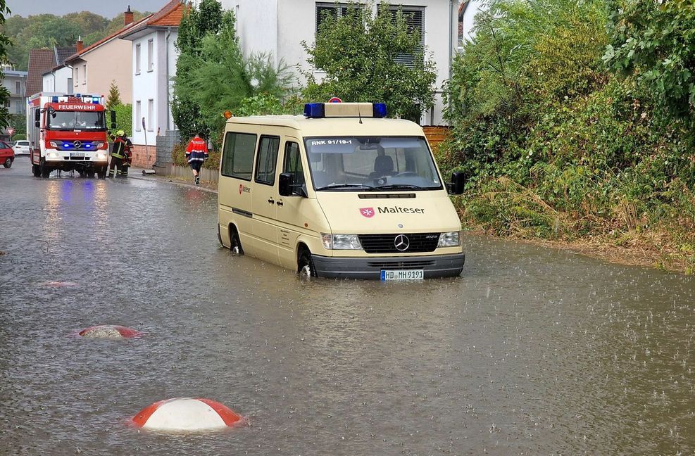 Erst Ende August wurden Teile Baden-Württembergs, wie hier Wiesloch, von Unwettern heimgesucht. Foto: dpa/Marvin Riess