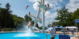 Die Splashdiving Crew in Aktion.