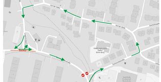 Die Umleitung erfolgt über die Straße „Auf der Stelle“.