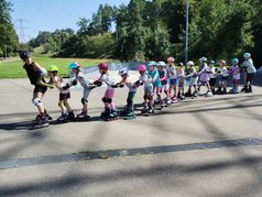 Der Abschlusszug im Skaterpark kam bei den Darmsheimer Kindern besonders gut an.Bild: z