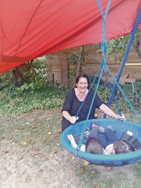 Tagesmutter Ulrike Landbeck aus Sindelfingen liebt ihre Arbeit. Bild: z