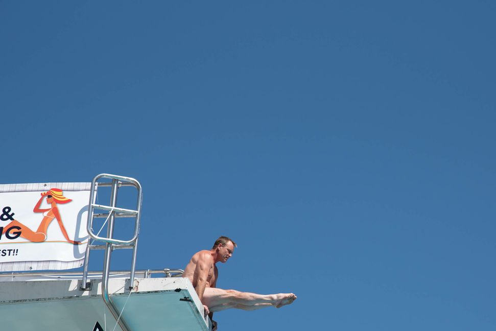 Simon Jentsch, deutscher Meister bei den Masters 2022 im Turmspringen ging auch an den Start. Bild: Nüßle