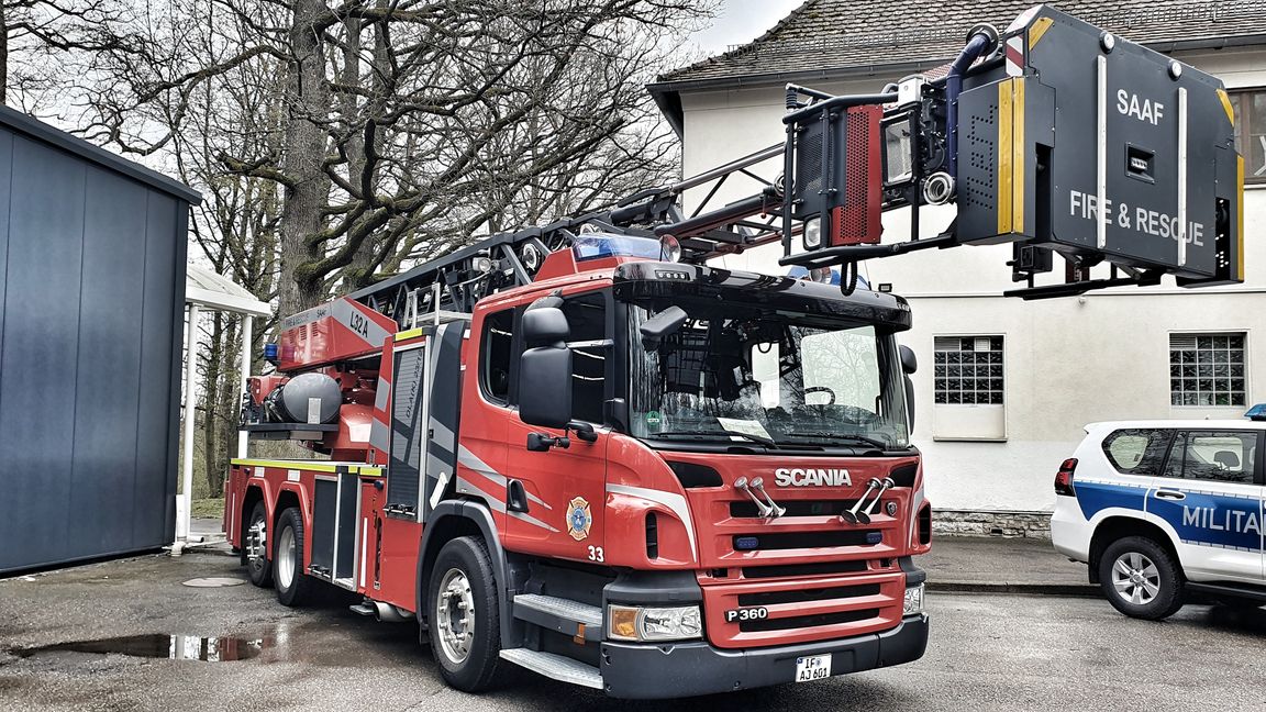 Die Drehleiter der amerikanischen Feuerwehrflotte.Bild: Wegner