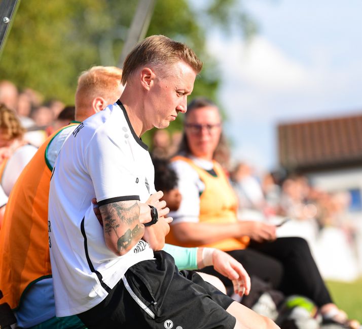 Gechingens Trainer Manuel Vogt sieht sein Team im Poaklspiel gegen Darmsheim in der Außenseiterrolle. Bild: Eibner-Pressefoto/Silas Schueller