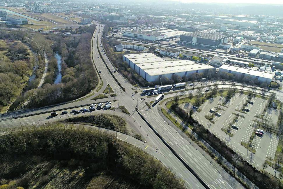 Die Daimler-Kreuzung in Böblingen wird ab 18. März zur Großbaustelle. Bild: z