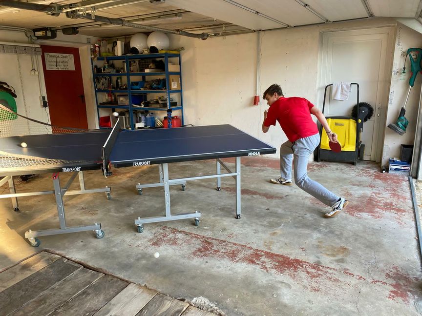 Das Training in der Garage an der Ballmaschine hat sich gelohnt: Michael Engelhardt. Bild: Holzapfel/A