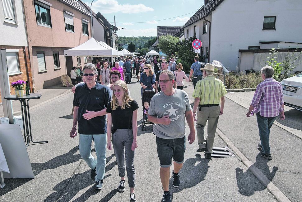Tausende Besucher kamen bei sonnigem Wetter zum Heckengäutag, der diesmal ausnahmsweise statt in Aidlingen in Deufringen stattgefunden hat. Bild: Richter