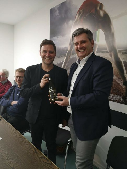 Der Böblinger Landtagsabgeordnete Florian Wahl (links) und der Renninger SPD-Chef Dr. Marco Lang. Bild: z