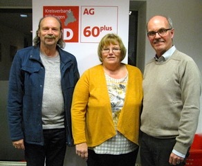 Der Vorstand der SPD--Kreissenioren Jürgen Grahl, Ute May , Wolfgang Ebsen (von links).