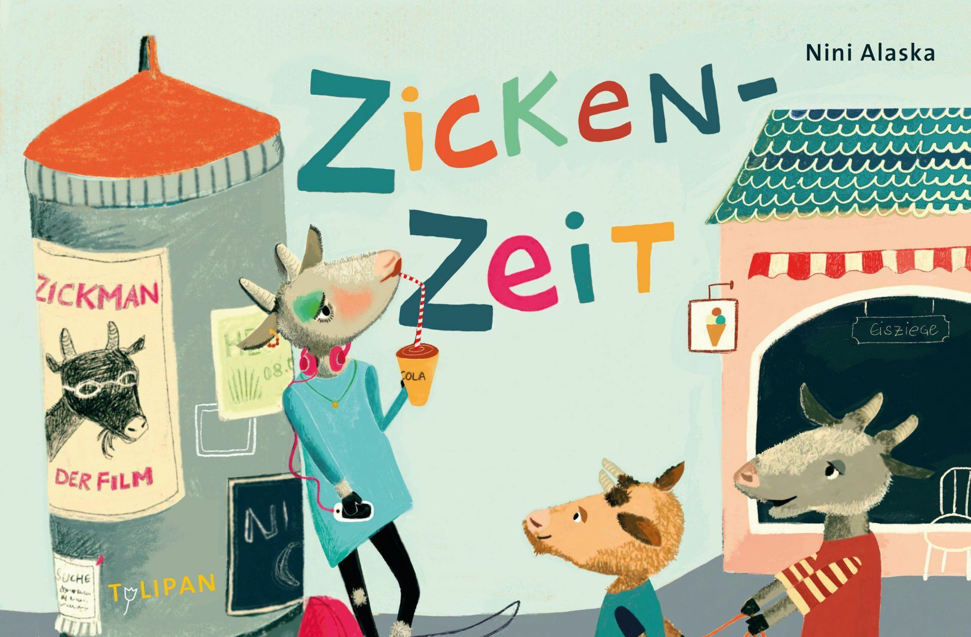 Vorlesen: Was ist bloß mit Ottilie los? Die große Schwester von Fritzi und Franzi findet Spielen auf einmal langweilig, am liebsten liegt sie nun auf dem Bett, Kopfhörer auf den Ohren, Decke bis zum Kinn. Und sie braucht morgens wahnsinnig lange im Bad., hängt nur noch an ihrem Handy. Eltern werden nun müde schmunzeln. Die kleinen Schwestern müssen erstmal herausfinden, warum Ottilie so zickig ist. „Zickenzeit“ ist mindestens so liebevoll illustriert, wie es geschrieben ist.
 Foto: Nini Alaska: Zickenzeit...