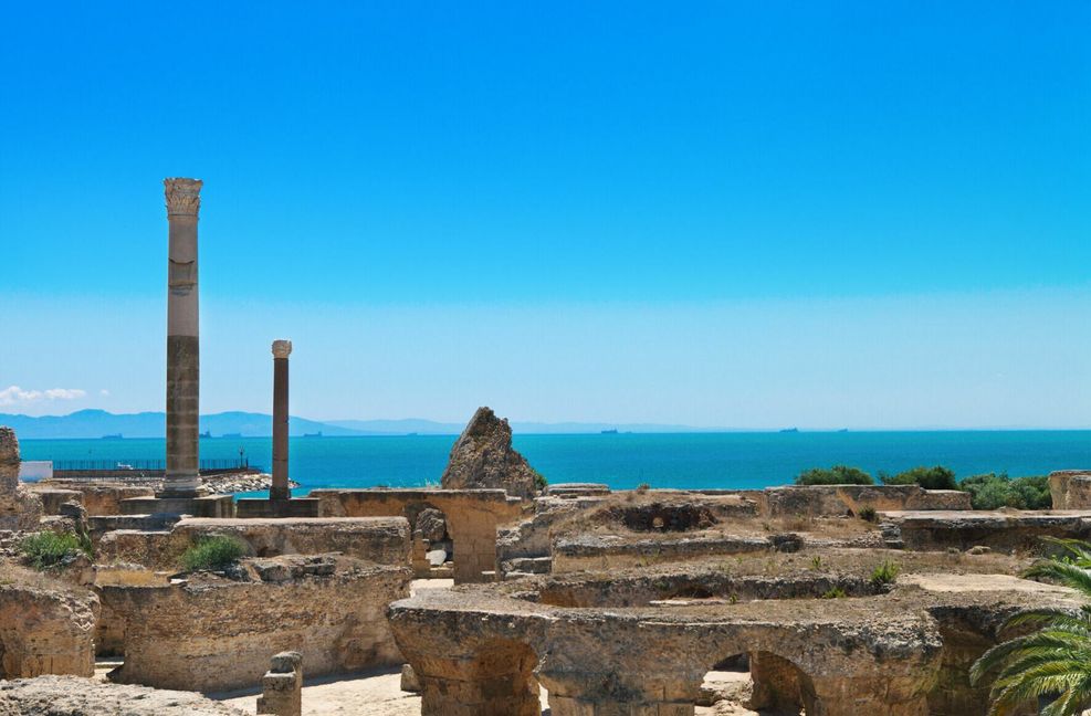 Seit 1979 ist die tunesische Ruinenlandschaft . . .