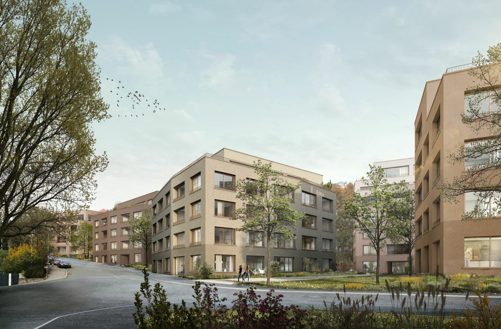 Wie kann Siedungsbau qualitätvoll gelingen? Riehle Architekten geben mit einem Projekt für die Stafflenbergstraße in Stuttgart eine mögliche Antwort Foto: Riehle Architekten