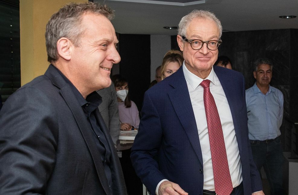 Kontrahenten, die noch „rational miteinander reden“: IG-Metall-Bezirksleiter Roman Zitzelsberger (links) und sein Pendant bei Südwestmetall, Harald Marquardt.