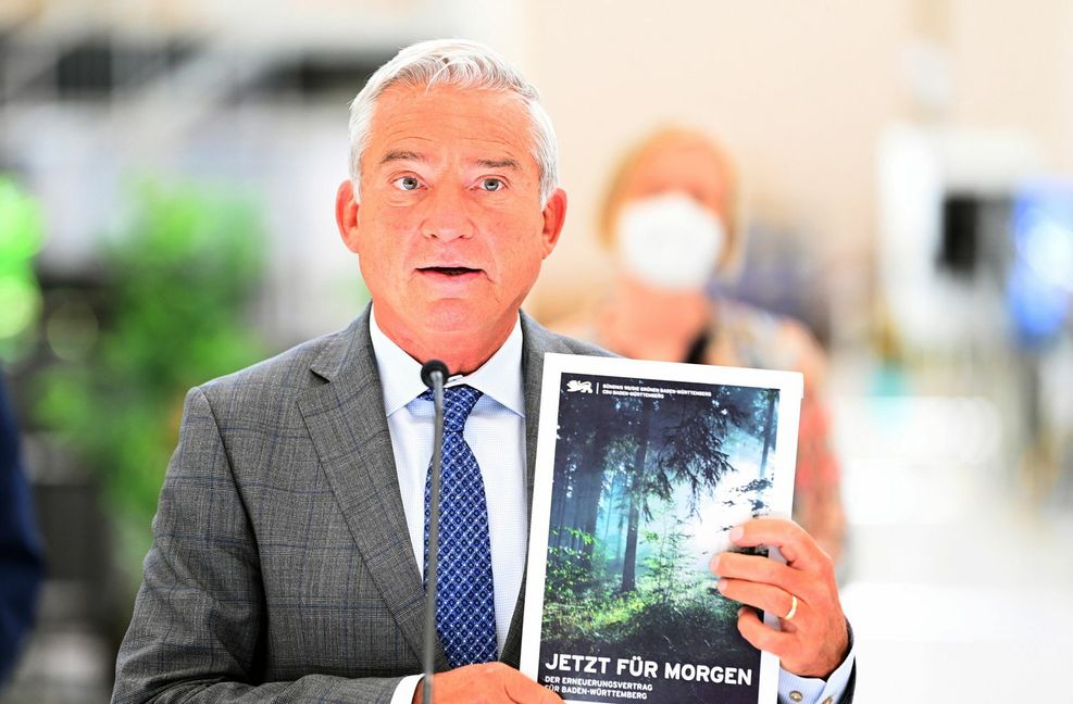 Innenminister Thomas Strobl pocht auf den Koalitionsvertrag und die dort vereinbarte solide Haushaltspolitik für Baden-Württemberg. Foto: dpa/Bernd Weissbrod