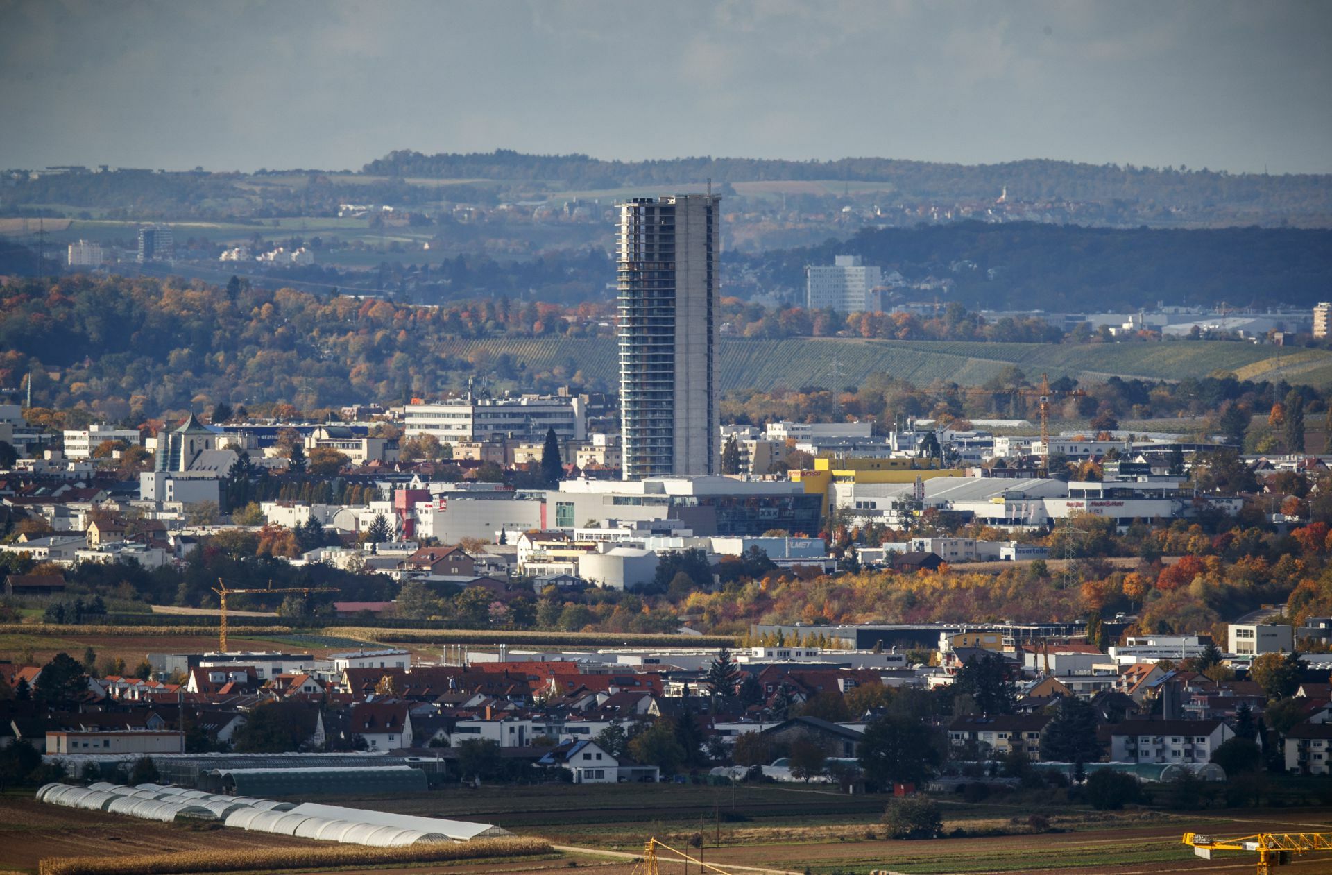 Weithin sichtbar: der Schwabenland-Tower in Fellbach