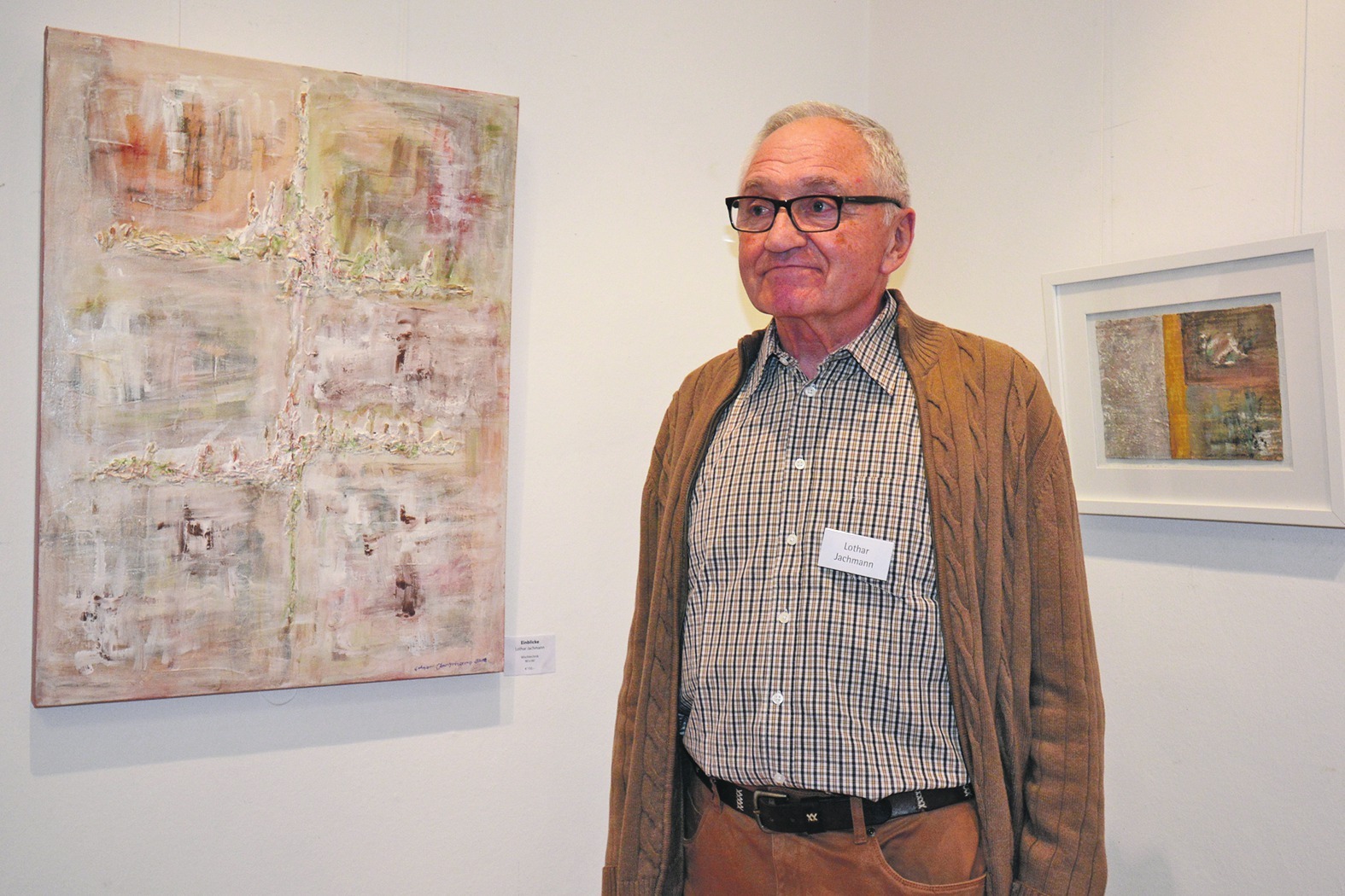 Lothar Jachmann ist Gründungsmitglied des Kunstvereins Freies Gestalten und hat mit Vereinskollegen in der Burg Kalteneck ausgestellt. Bild: Schilpp