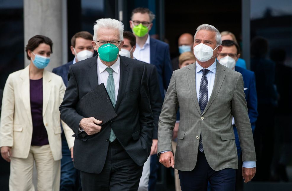 Nach vier Sondierungsrunden haben Grüne und CDU eine Basis für Koalitionsverhandlungen vereinbart. Foto: dpa/Christoph Schmidt