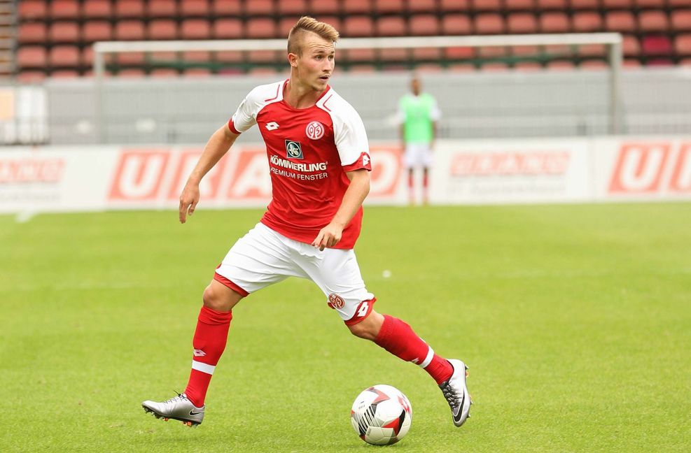 Malte Moos wurde beim FSV Mainz 05 ausgebildet.
 Foto: imago/Martin Hoffmann