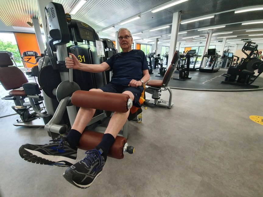 Willy Braun, 87 Jahre und durch regelmäßigem Sport fit wie ein Turnschuh.Bild: Wegner