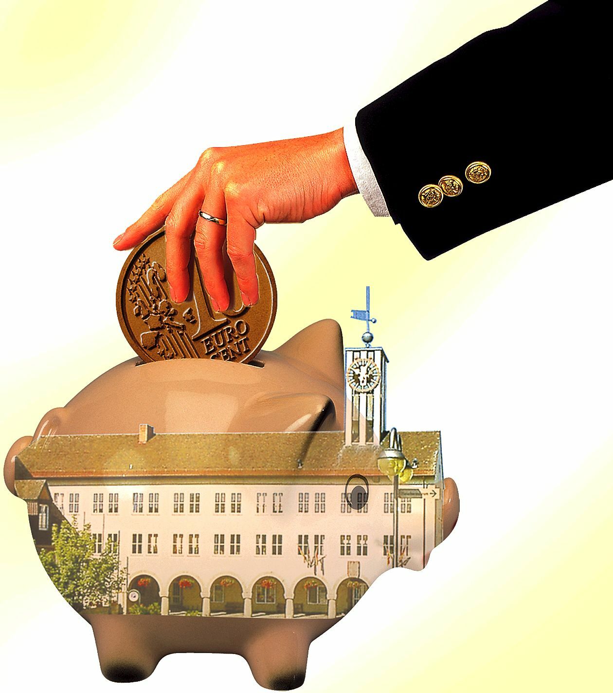 Der Gemeinderat beschloss strukturelle Verbesserungen in Höhe von rund vier Millionen Euro für den Haushalt 2017.	Bild: z/Montage: Buscemi