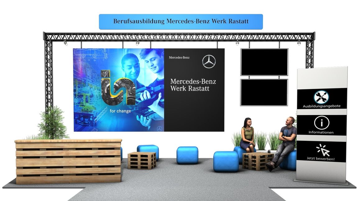 Talent trifft Stern: Die digitale Ausbildungsmesse von Daimler findet vom 20. Mai 2021 bis 16. Juni 2021 statt. Mit dabei sind die Mercedes-Benz Werke Berlin, Bremen, Hamburg, Rastatt, Sindelfingen, Untertürkheim und die kaufmännische Berufsausbildung der Daimler Zentrale.
 MediaPortal Daimler AG