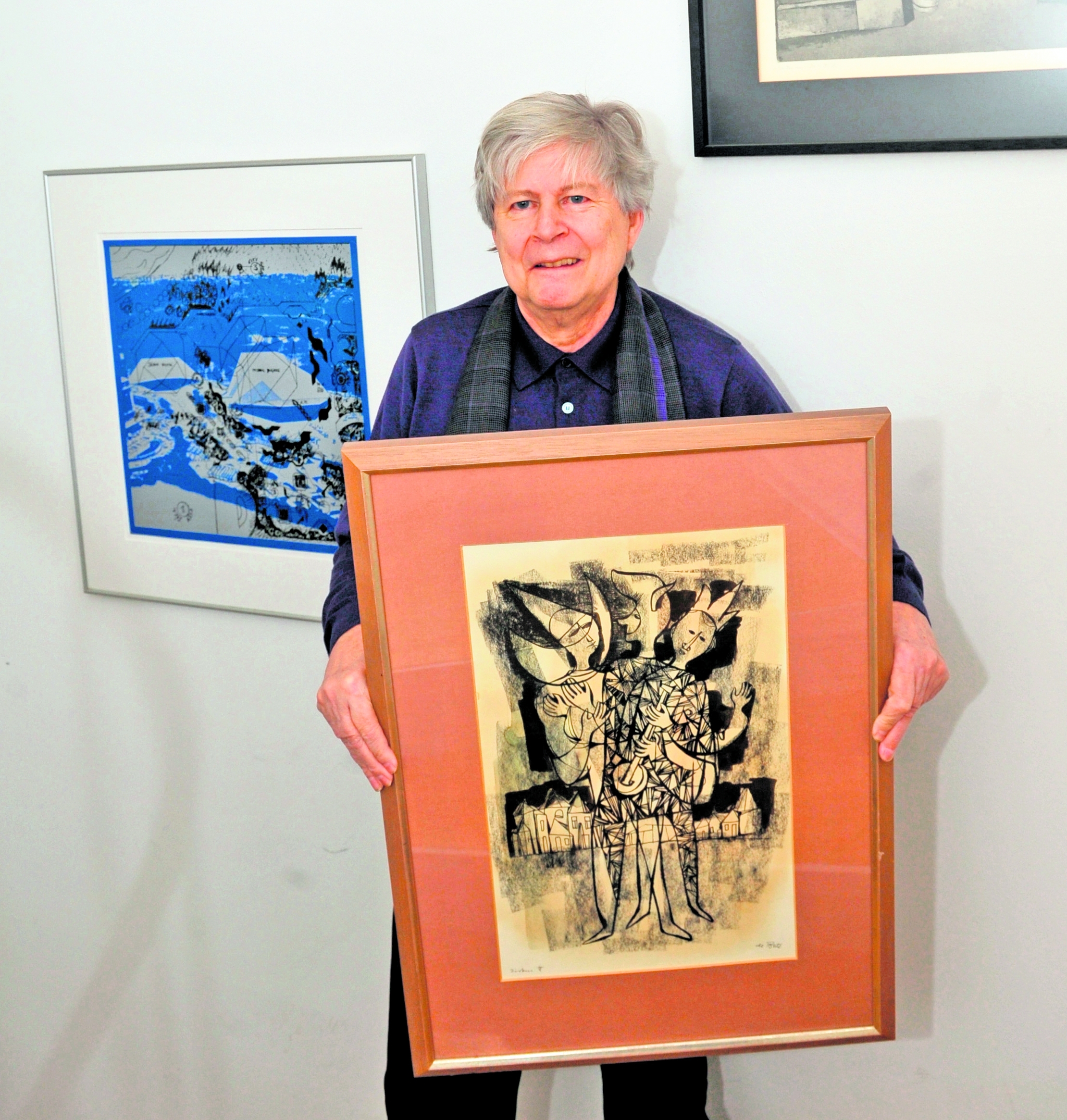 Dieter E. Hülle steuert 2011 für die Aktion “Schlummernde Schätze” der Bürgerstiftung ein Kunstwerk von Josef De Ponte aus seiner privaten Sammlung bei.   Bild: SZ/BZ-Archiv
