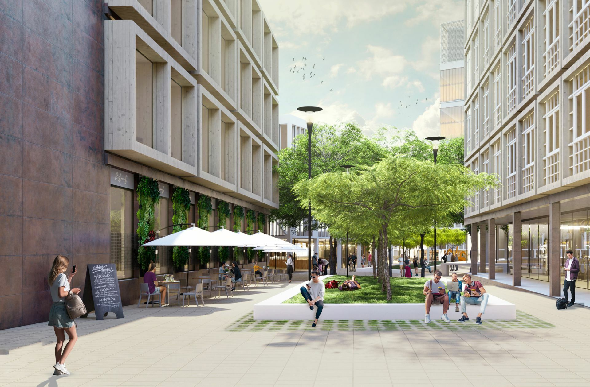 Ein gemischtes Quartier mit reichlich Gastronomie und Grünflächen soll auf der Industriebrache in Reutlingen entstehen.