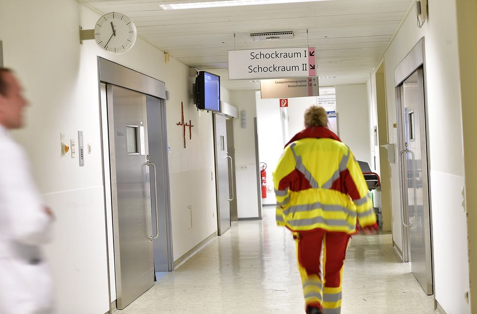 Der Weg zum Schockraum in der Sindelfinger Notaufnahme. Bild: KVSW/z