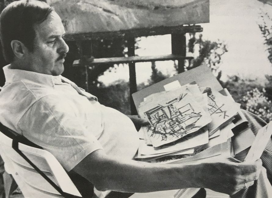 Ein Foto von Fritz Kohlstädt im Katalog zur Ausstellung 1981 in Sindelfingen.                Archiv: P. Bausch