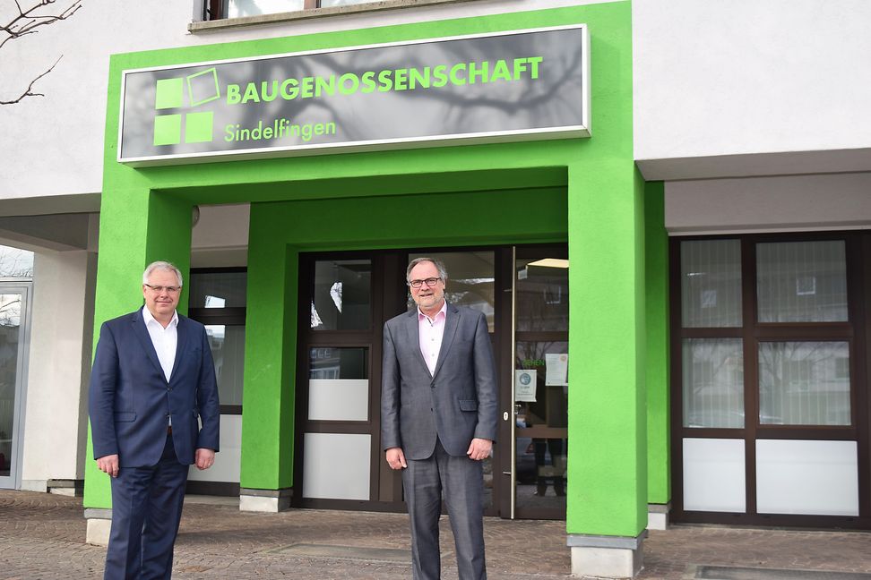 Vorstandsteam der Baugenossenschaft Sindelfingen: Markus Singer (links) und Christian Zeisler.