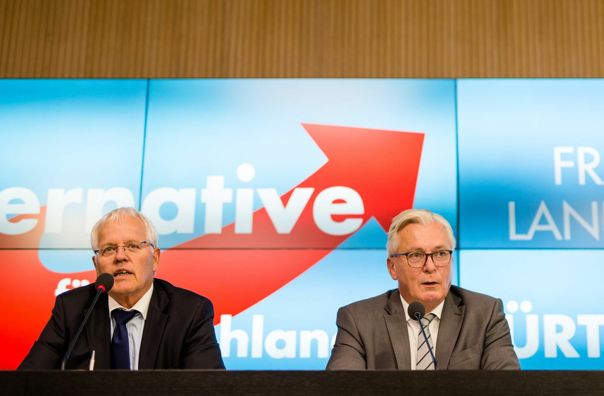 Emil Sänze (links) und Bernd Gögel wollen gemeinsam als Spitzenkandidatenduo in den Landtagswahlkampf der AfD ziehen.